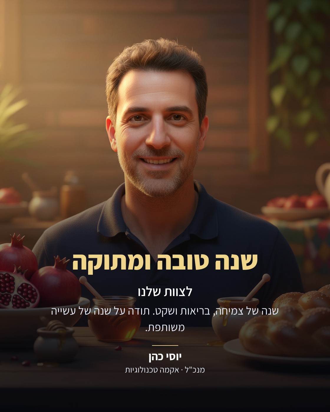 ברכת שנה טובה שנוצרה מתמונה של השולח